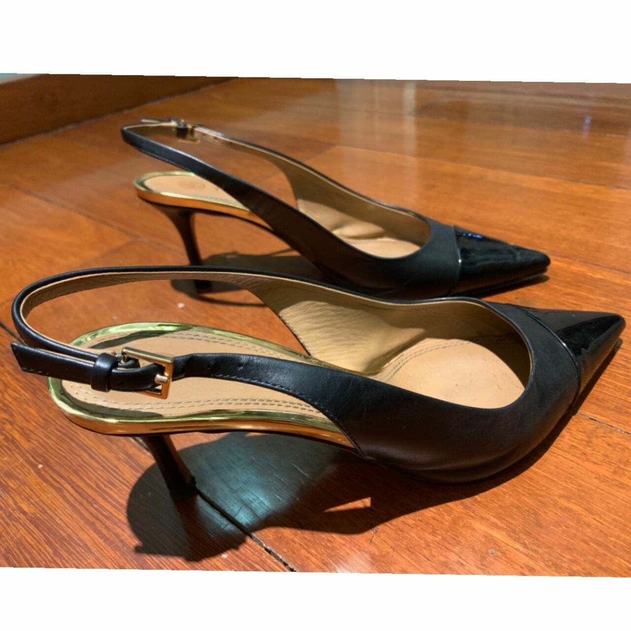 Tory Burch Penelope Slingback Black Heels