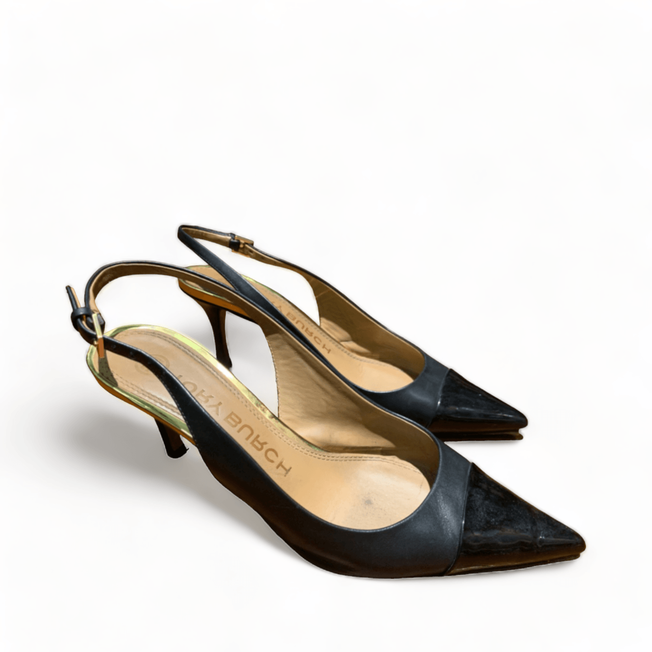 Tory Burch Penelope Slingback Black Heels