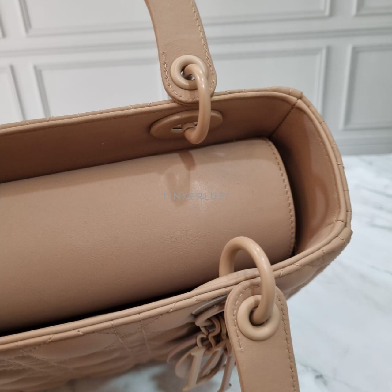 Christian Dior Lady Dior Ultra Matte Medium Nude 2019 Satchel