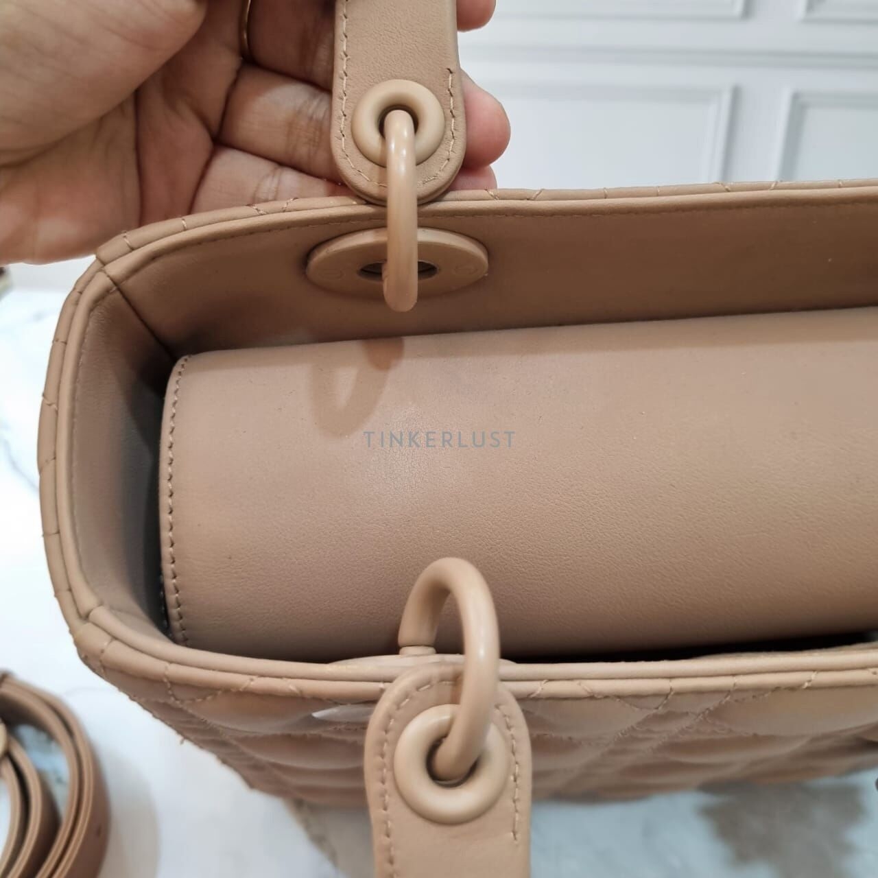 Christian Dior Lady Dior Ultra Matte Medium Nude 2019 Satchel