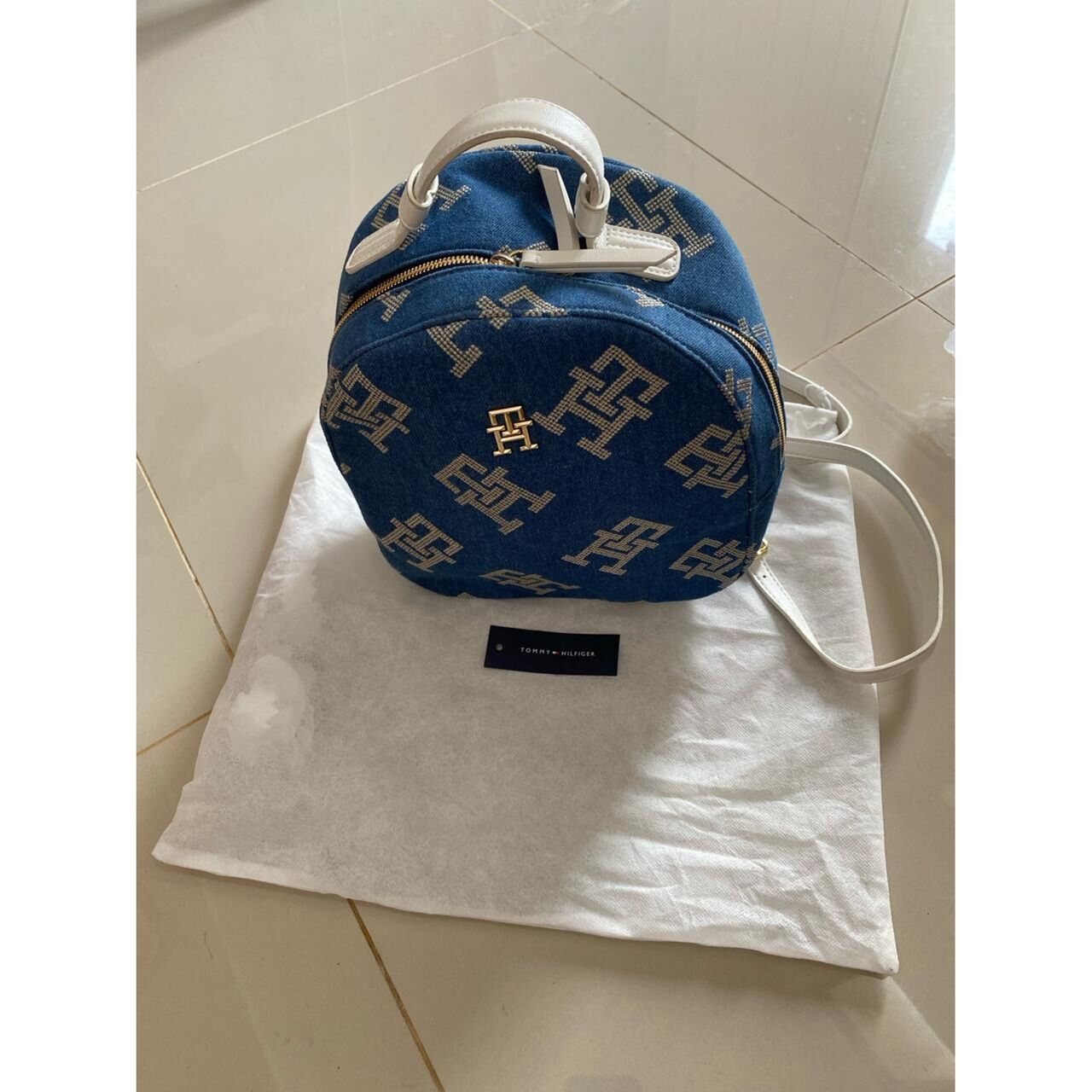 Tommy Hilfiger Blue & White Backpack