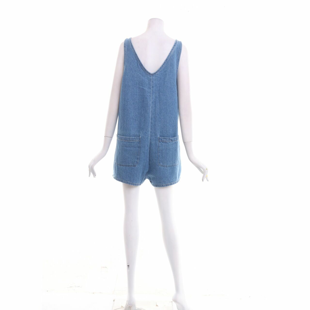 Bershka Blue Denim Jumpsuit