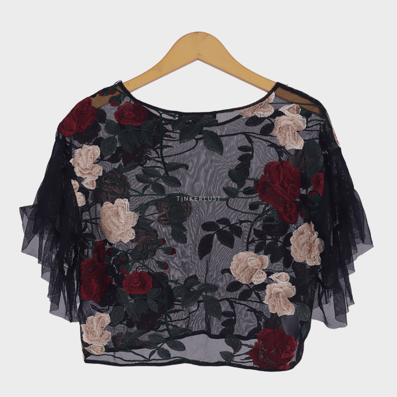 Forever 21 Black Floral Lace Blouse