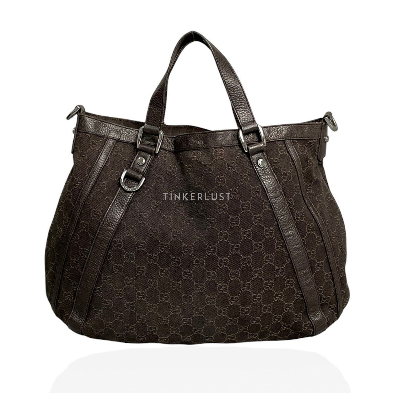 Gucci Abbey Brown GG Monogram Shoulder Bag