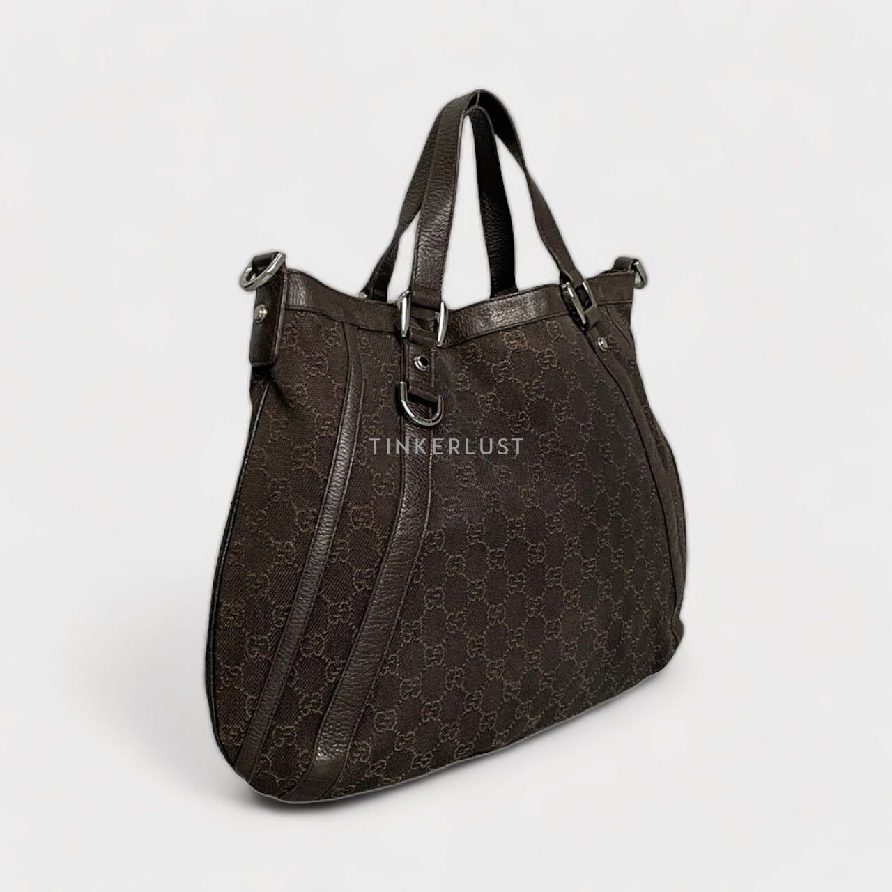 Gucci Abbey Brown GG Monogram Shoulder Bag