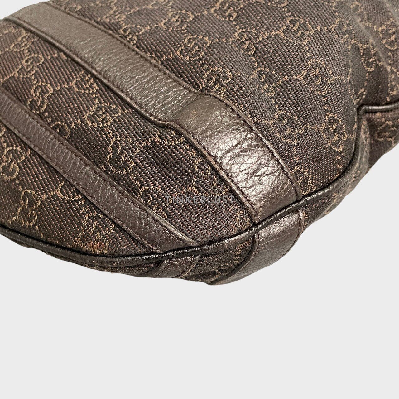 Gucci Abbey Brown GG Monogram Shoulder Bag