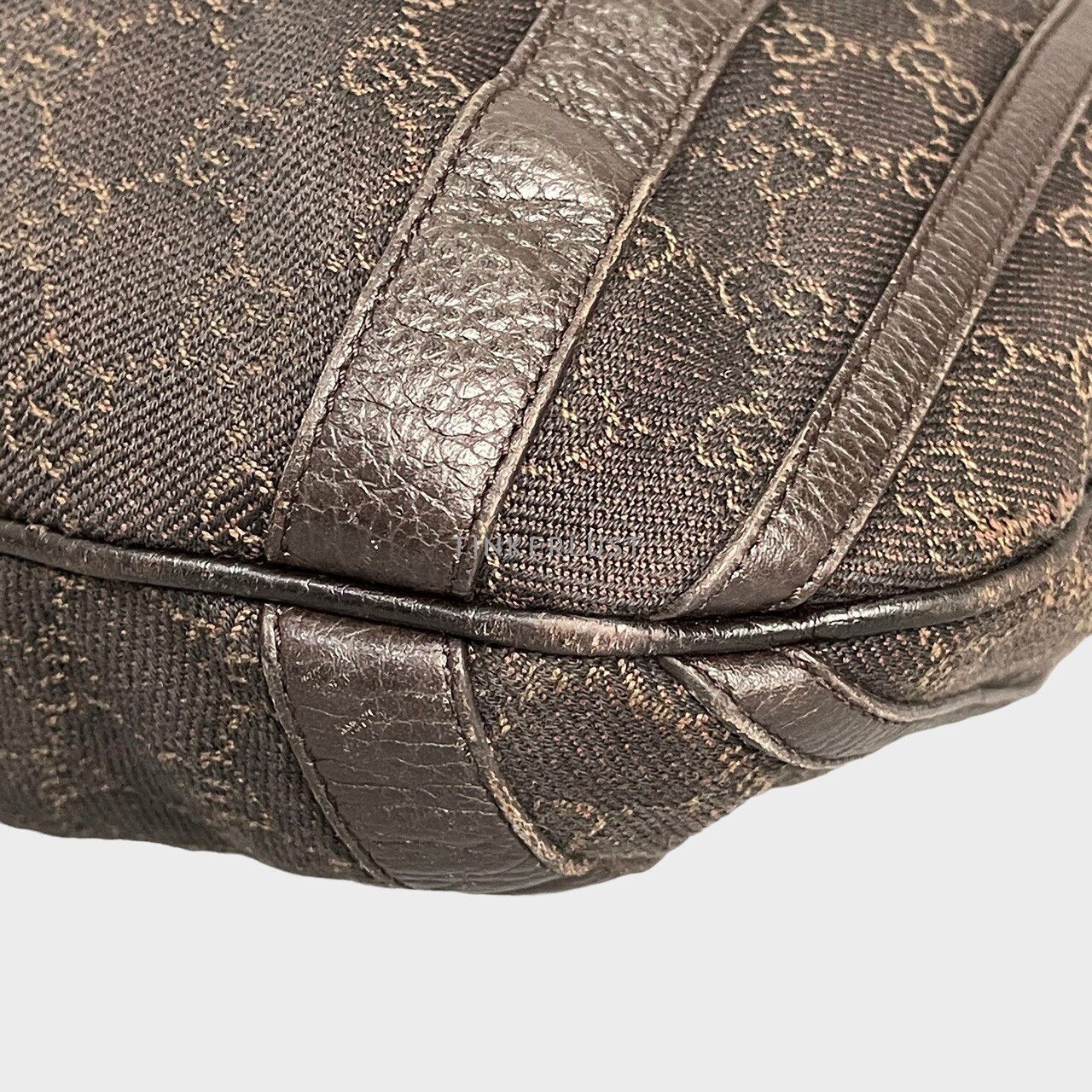 Gucci Abbey Brown GG Monogram Shoulder Bag