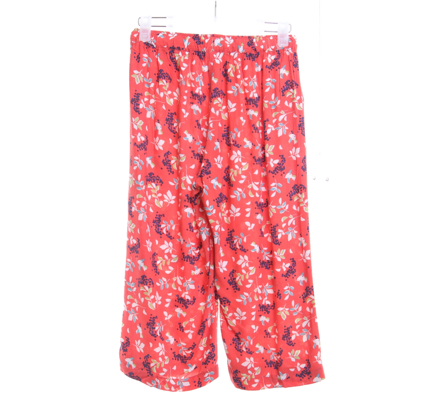 UNIQLO Orange Floral Cropped Pants