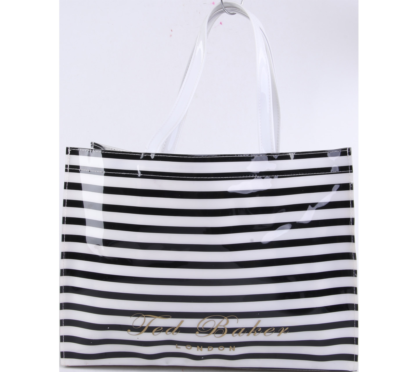 Ted Baker Black And White Striped Tote Bag