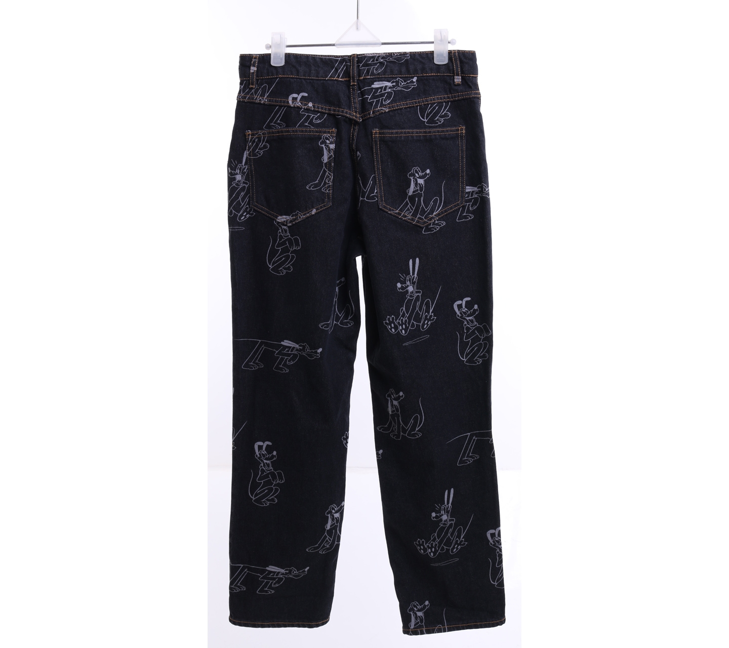 Divided Dark Grey Straight Print Cartoon Long Pants