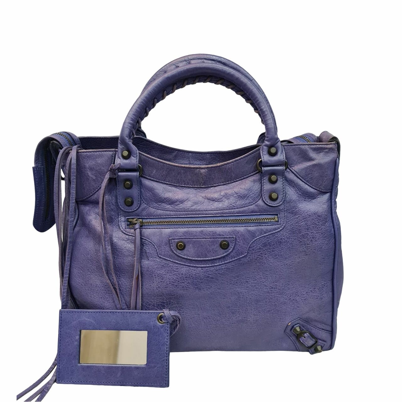 Balenciaga Velo Violet Reguler Hardware Satchel