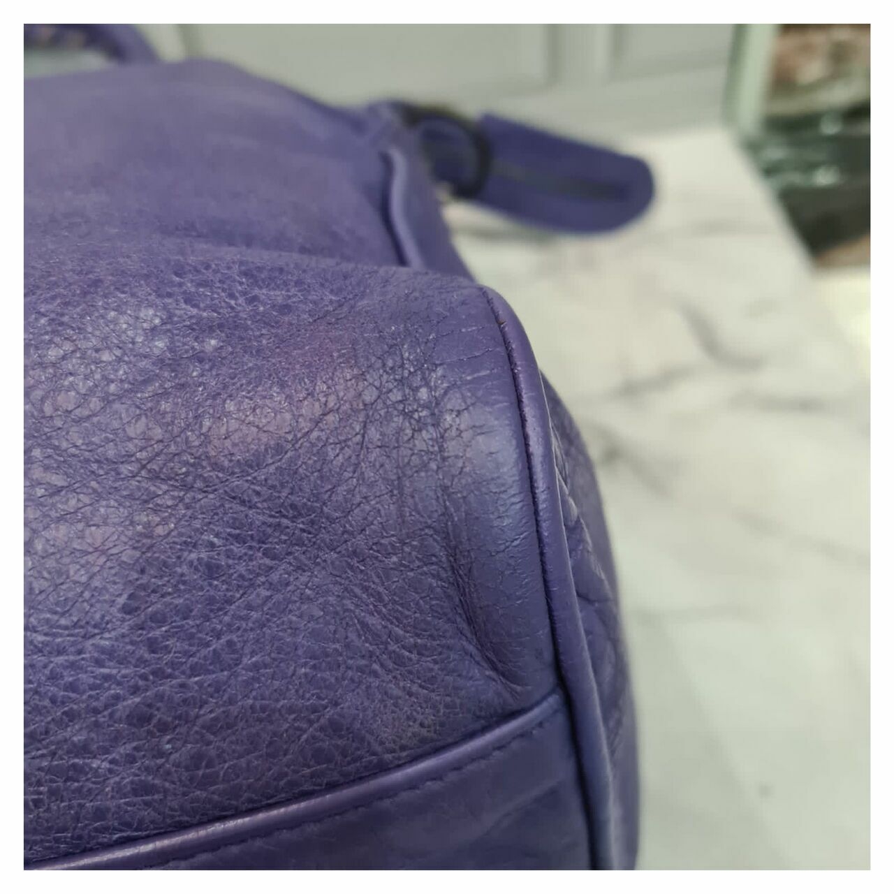 Balenciaga Velo Violet Reguler Hardware Satchel