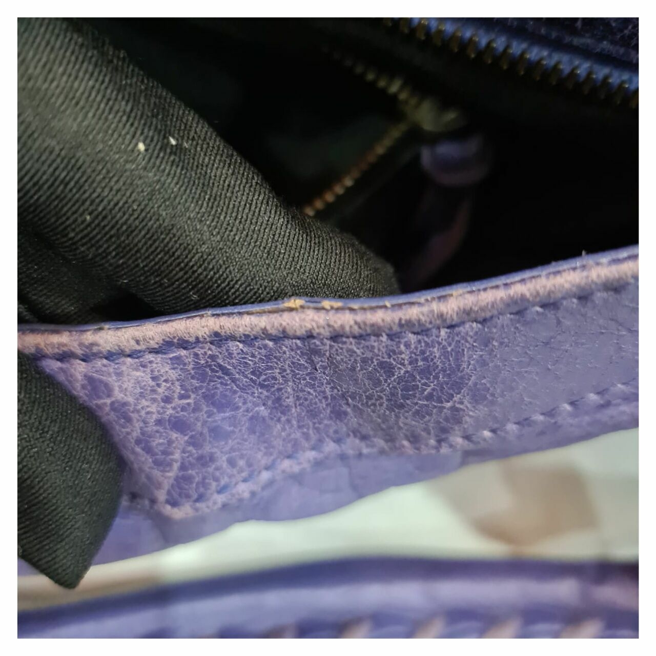 Balenciaga Velo Violet Reguler Hardware Satchel