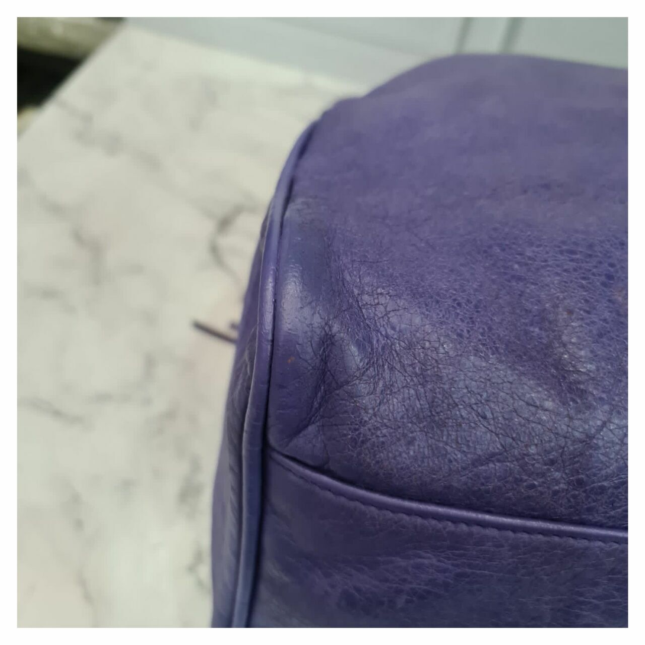 Balenciaga Velo Violet Reguler Hardware Satchel