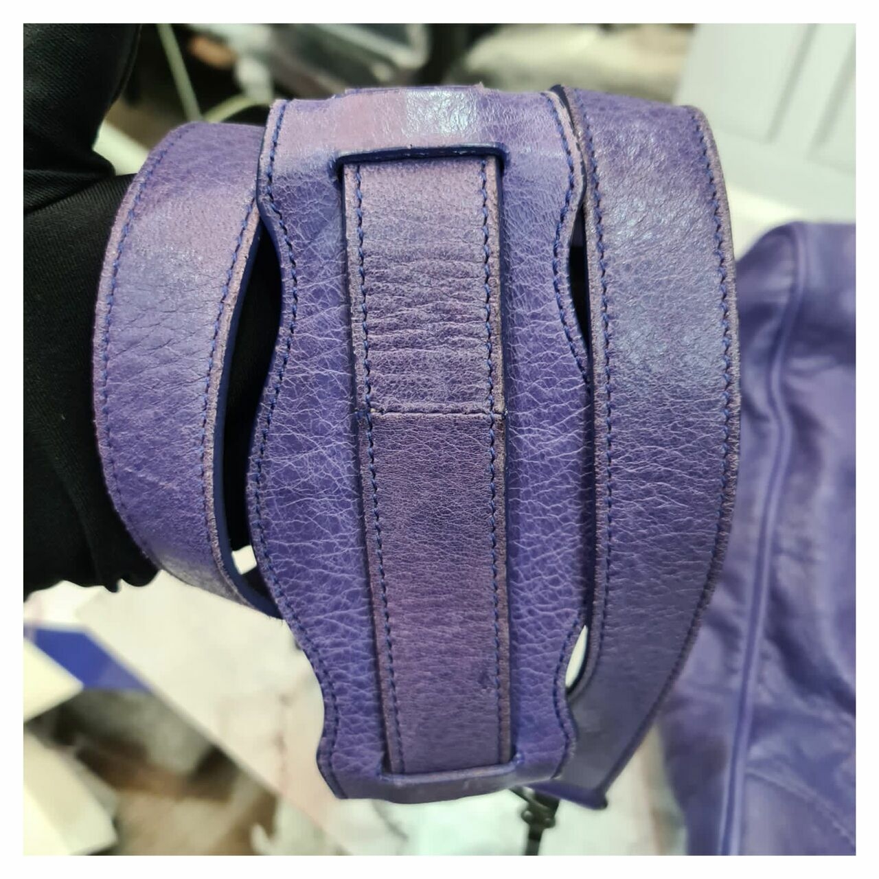 Balenciaga Velo Violet Reguler Hardware Satchel