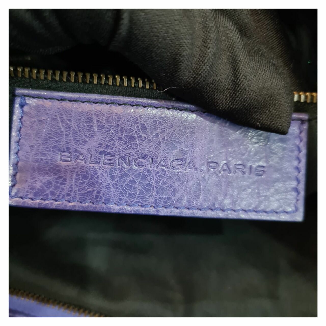 Balenciaga Velo Violet Reguler Hardware Satchel