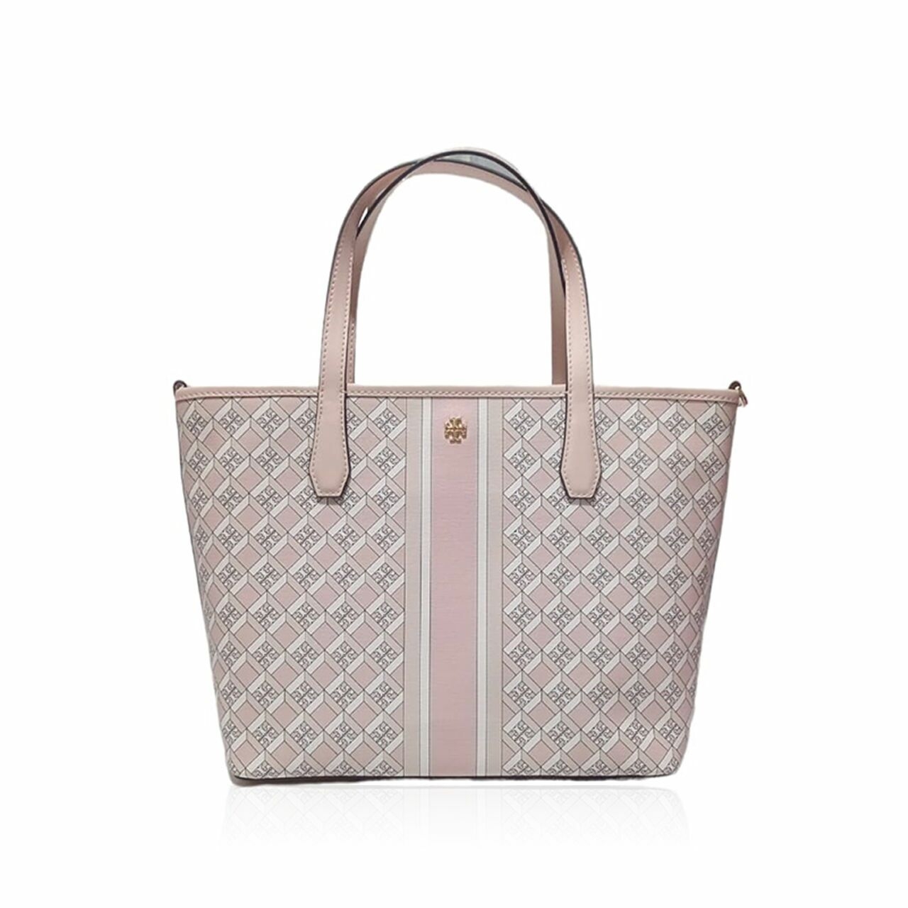 Tory Burch Geo Small Tote Zip Pink with Strap 