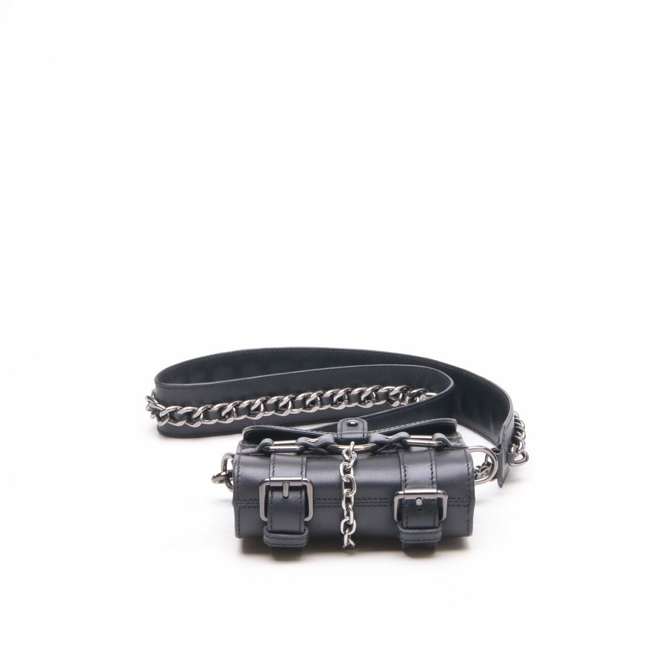 Private Collection Black Leather Sling Bag