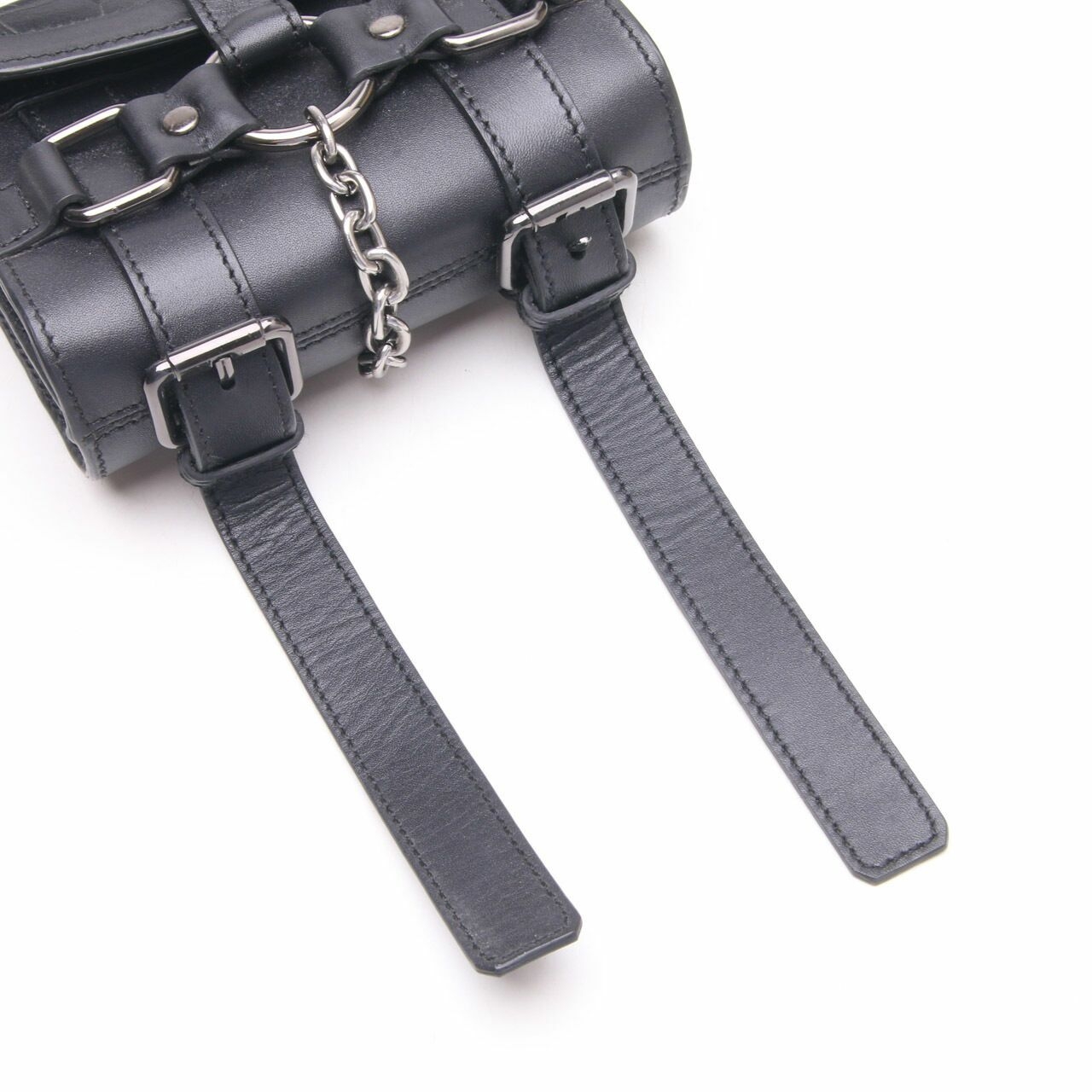 Private Collection Black Leather Sling Bag