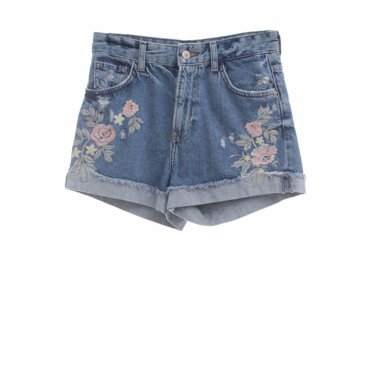 Mango Blue Denim Short Pants