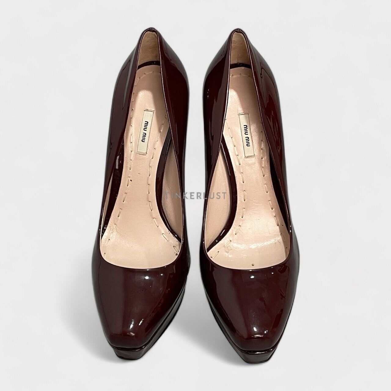 Miu Miu Vernice Burgundy Pumps Heels 