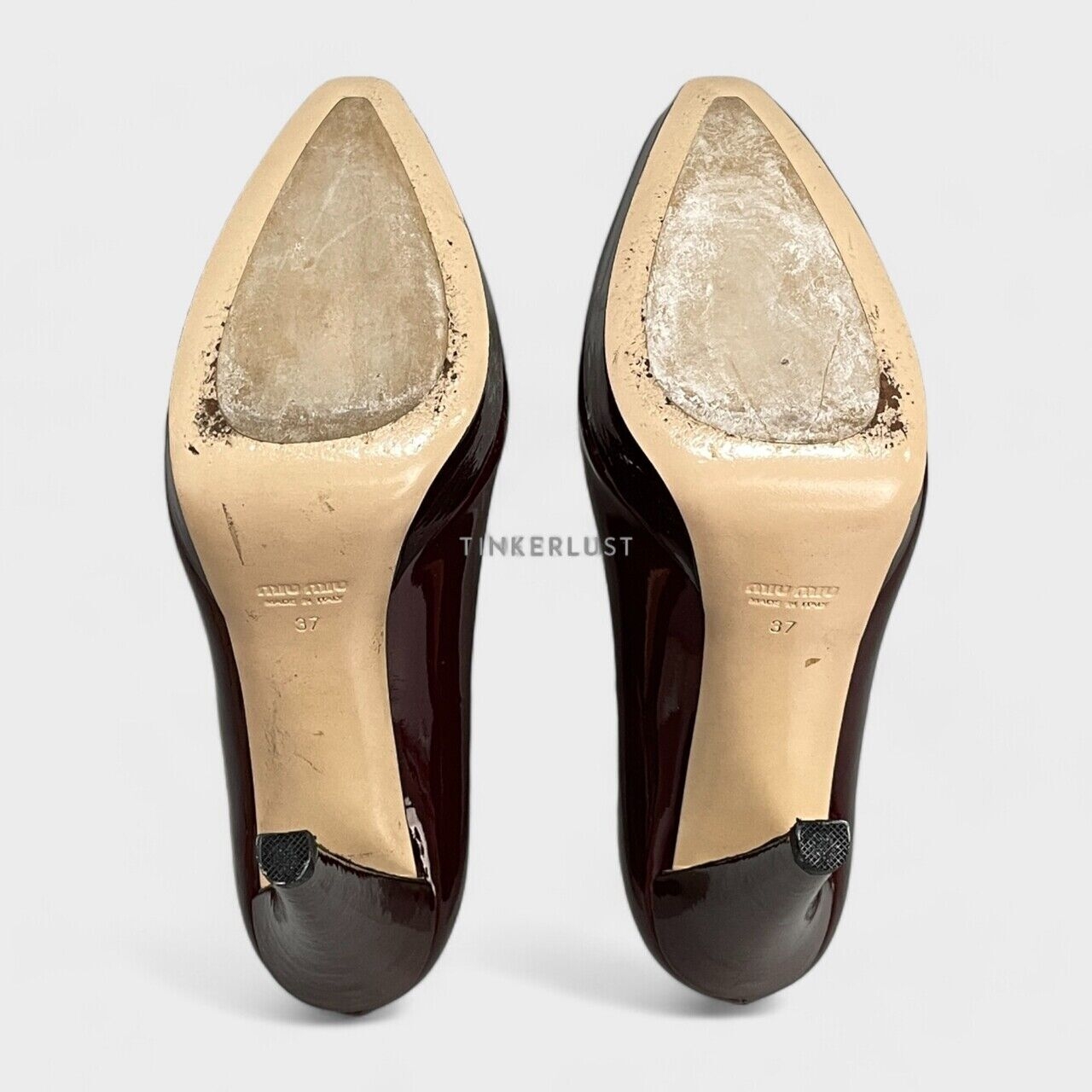 Miu Miu Vernice Burgundy Pumps Heels 