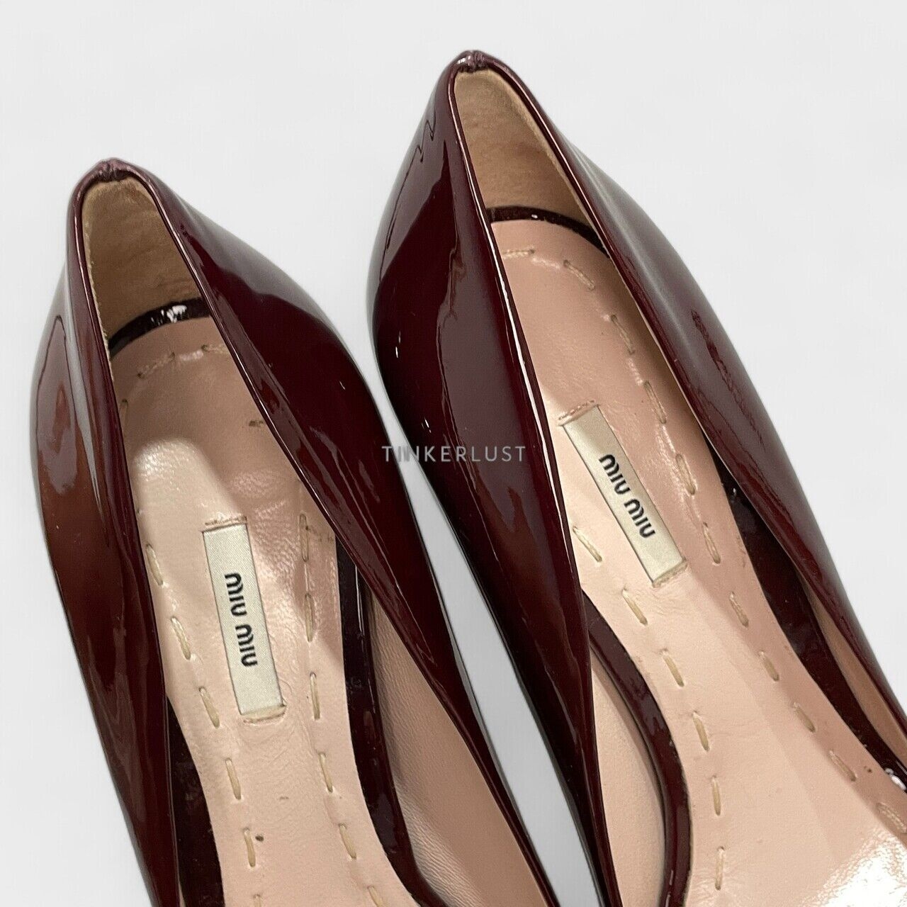 Miu Miu Vernice Burgundy Pumps Heels 