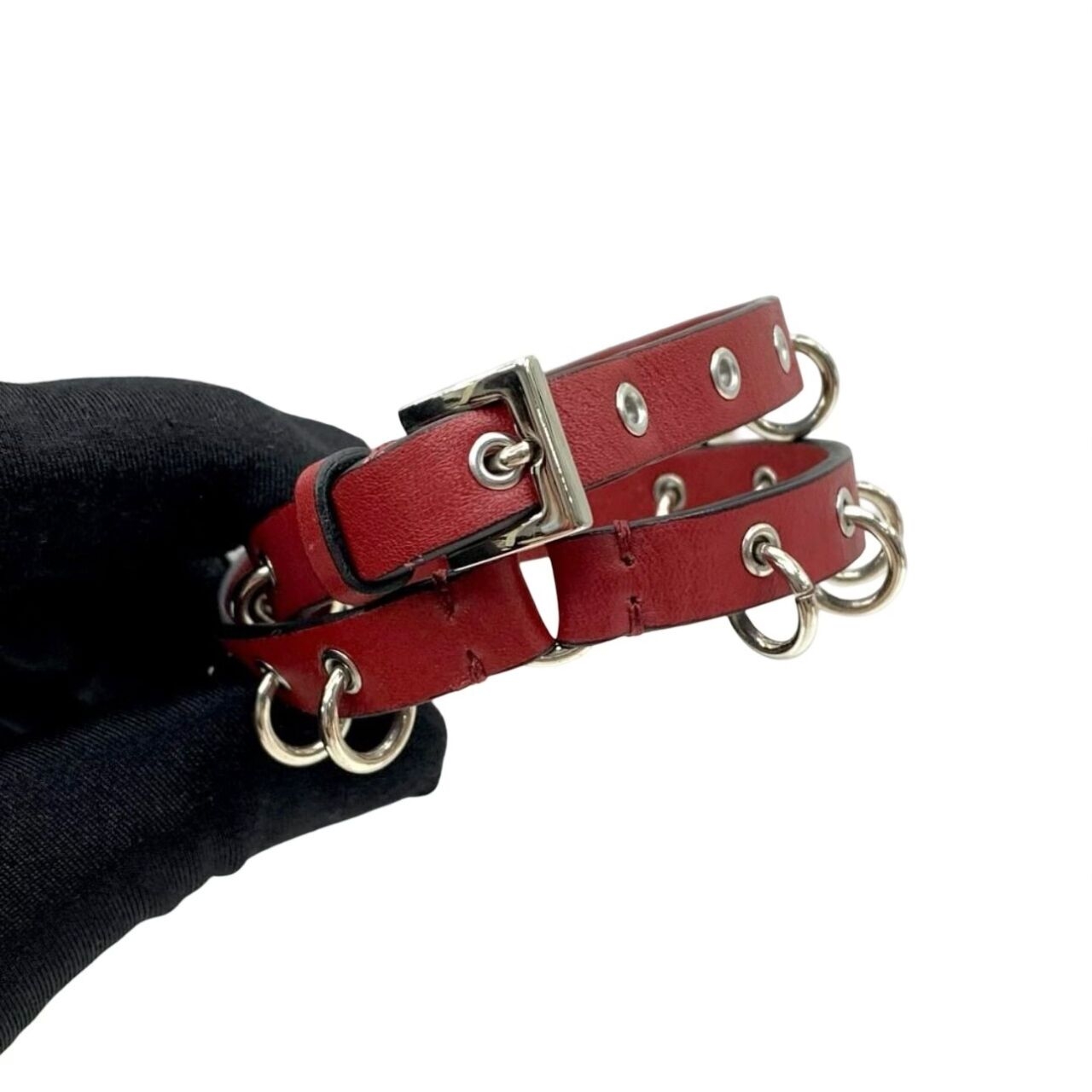 Valentino Red Leather Necklace / Bracelet