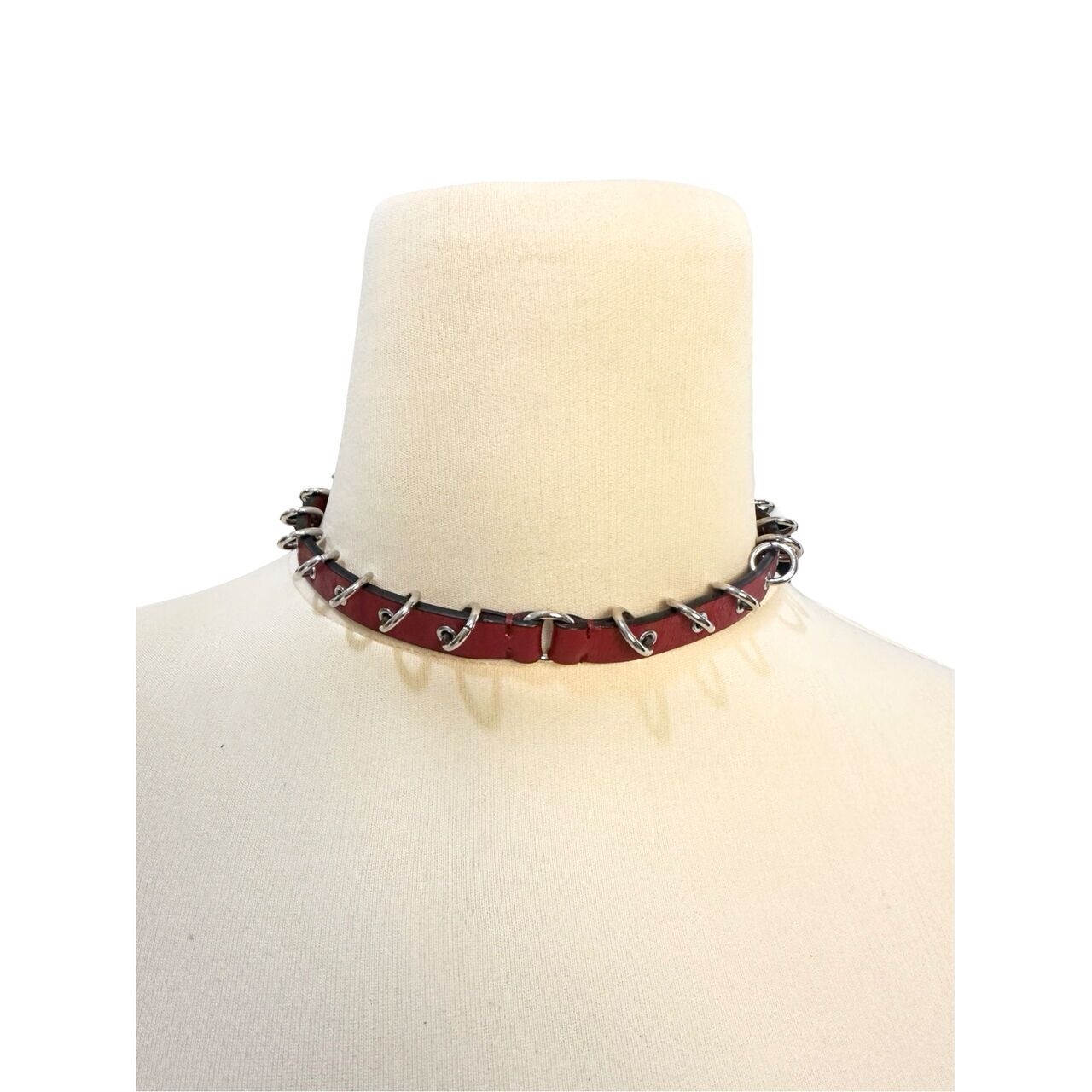 Valentino Red Leather Necklace / Bracelet