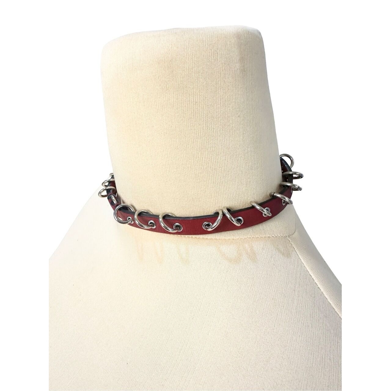 Valentino Red Leather Necklace / Bracelet