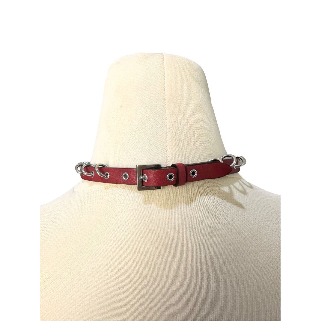 Valentino Red Leather Necklace / Bracelet