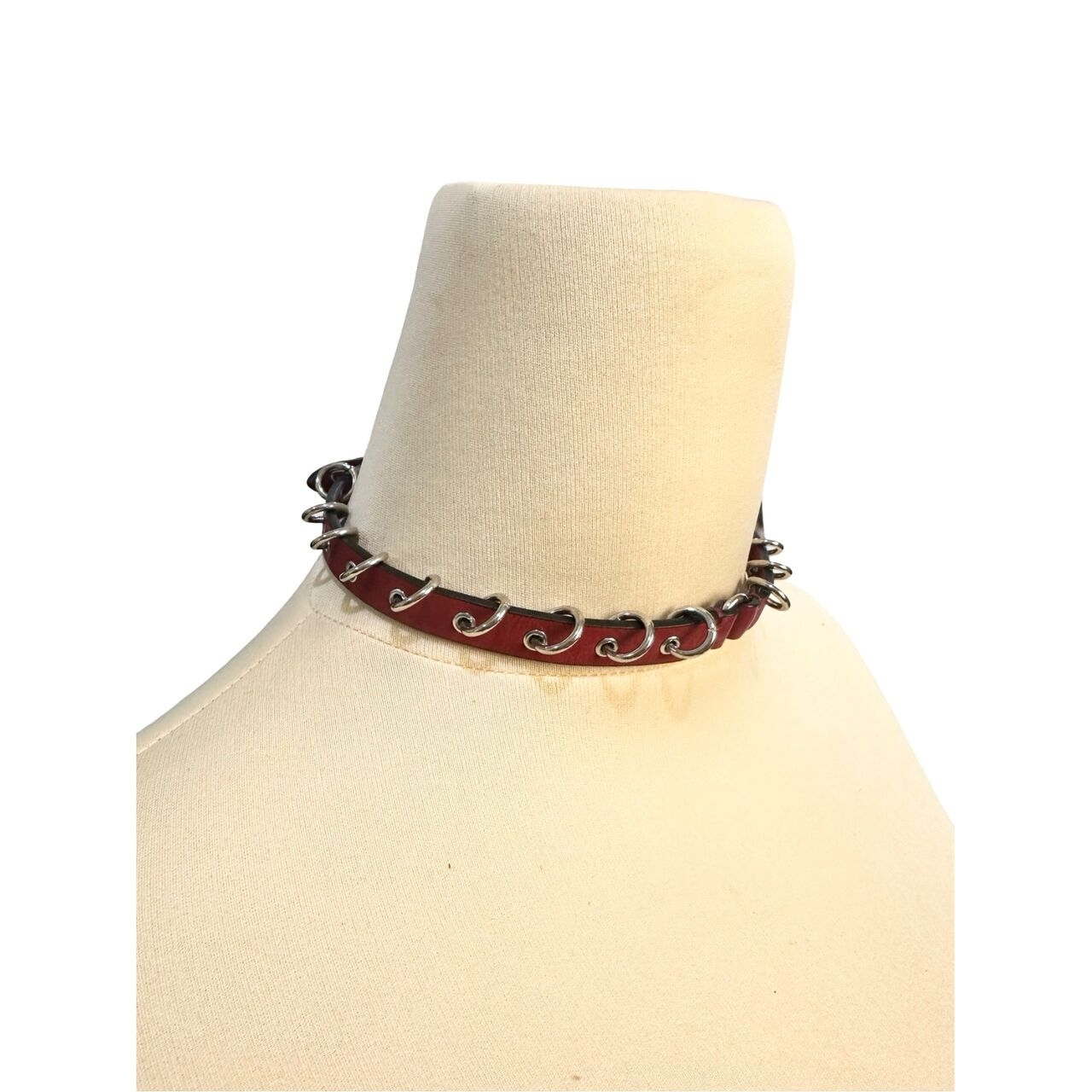 Valentino Red Leather Necklace / Bracelet