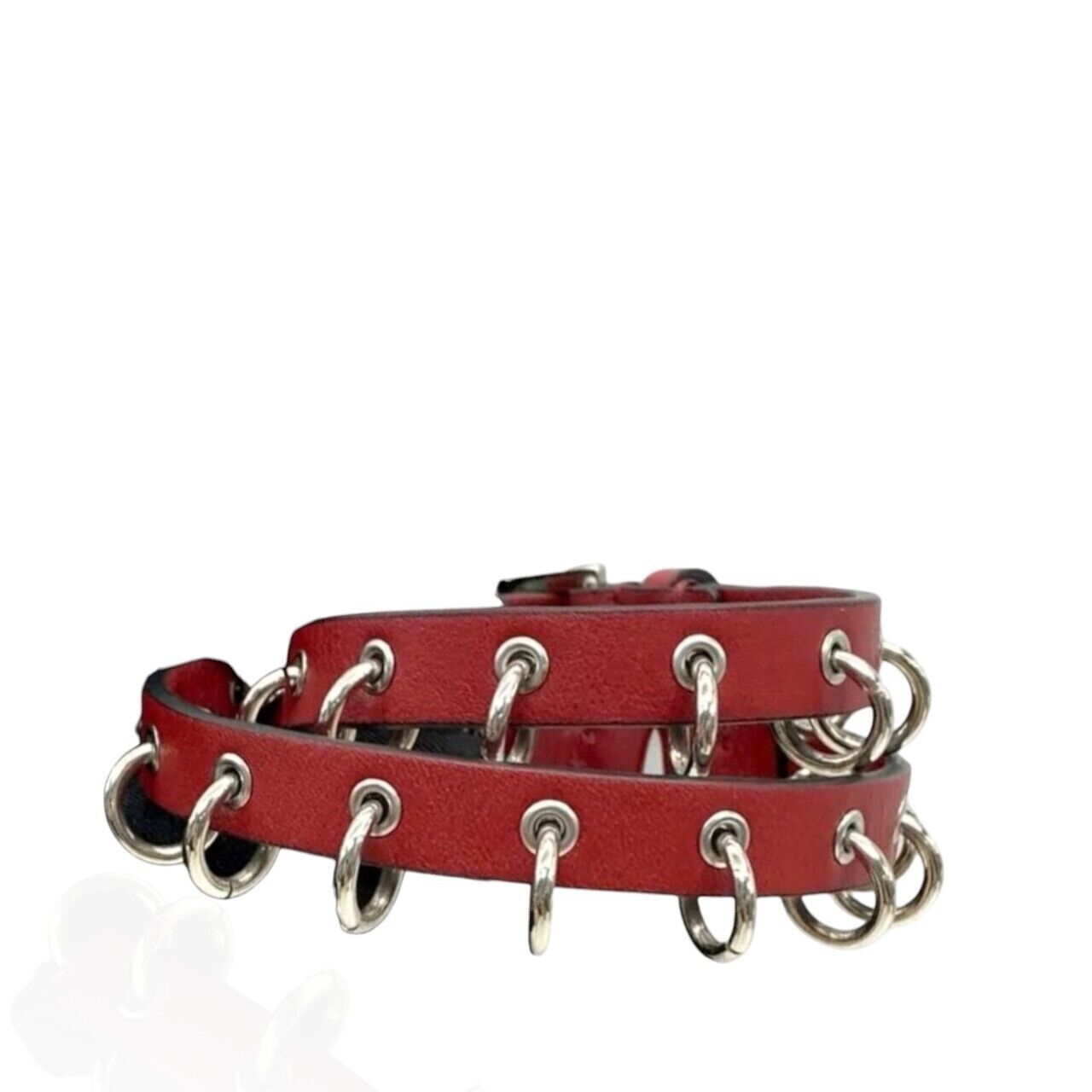 Valentino Red Leather Necklace / Bracelet