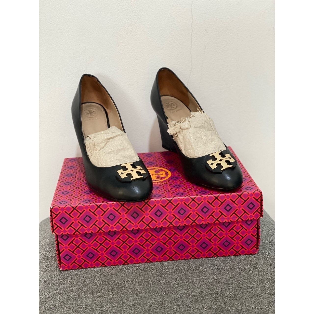 Tory Burch Black Wedges