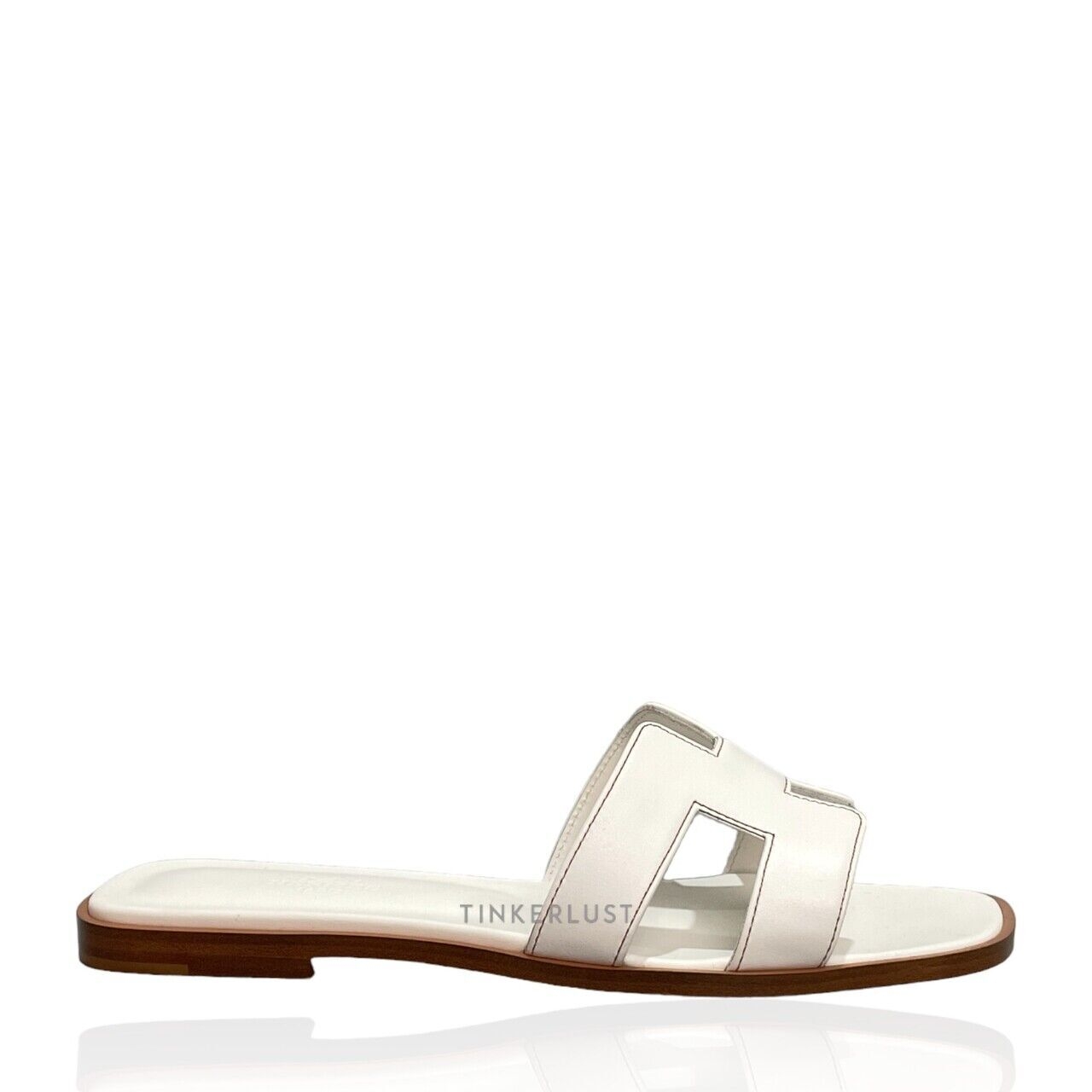 Hermes Oran White Sandals