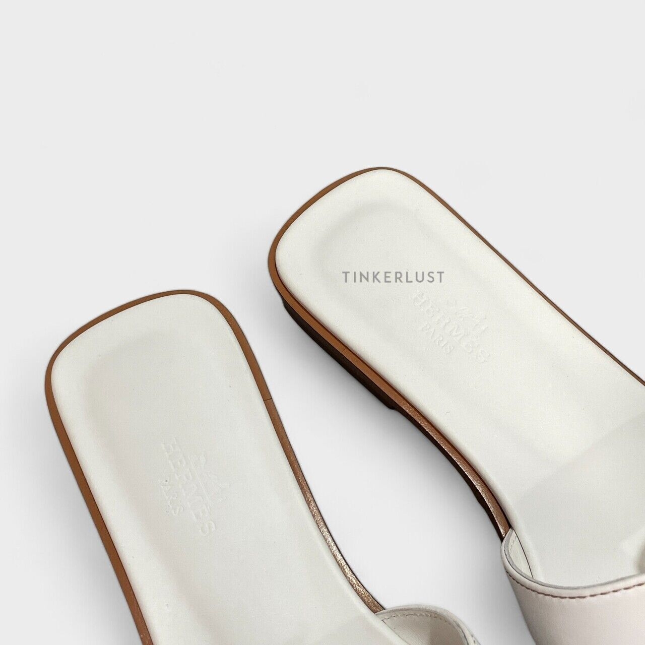 Hermes Oran White Sandals