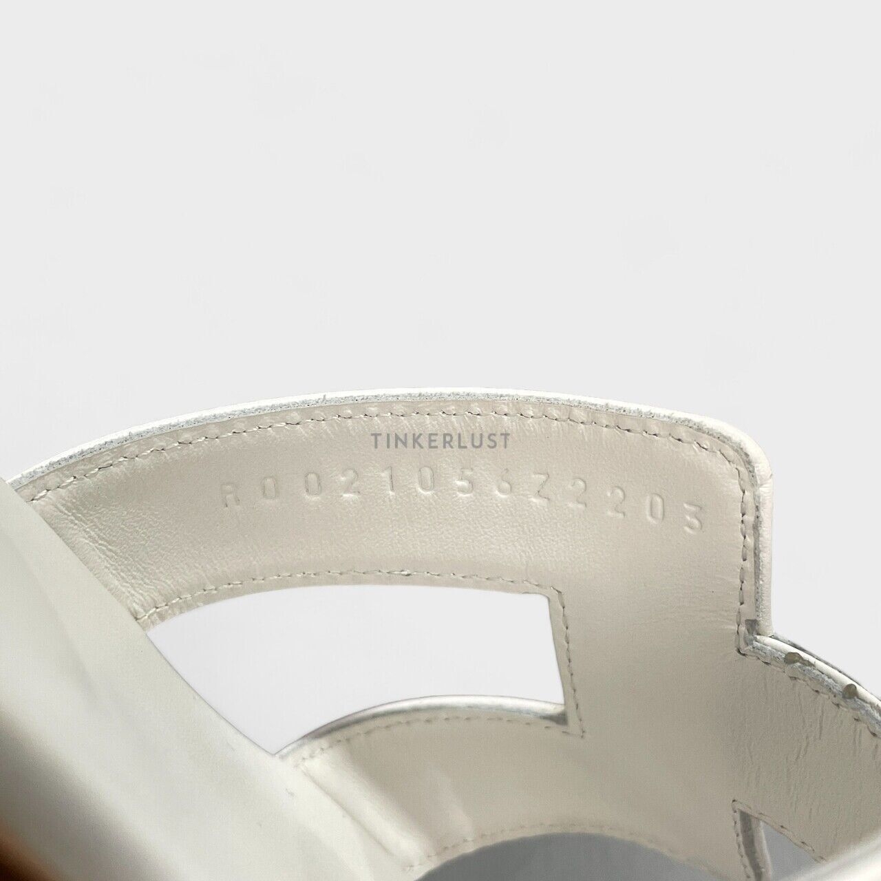 Hermes Oran White Sandals