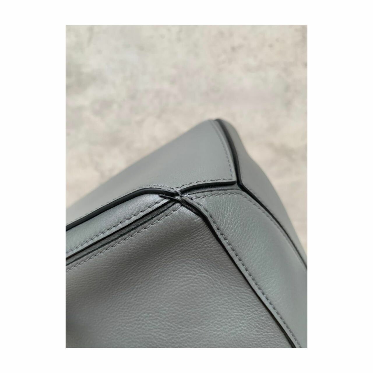 Loewe Puzzle Bag Small Grey Grained SHW 2019 Satchel