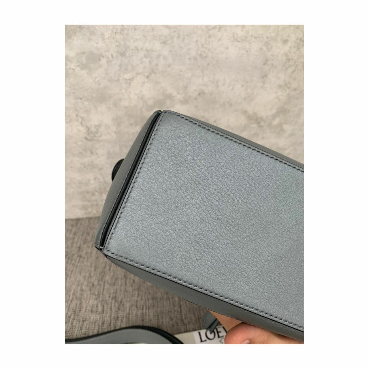 Loewe Puzzle Bag Small Grey Grained SHW 2019 Satchel