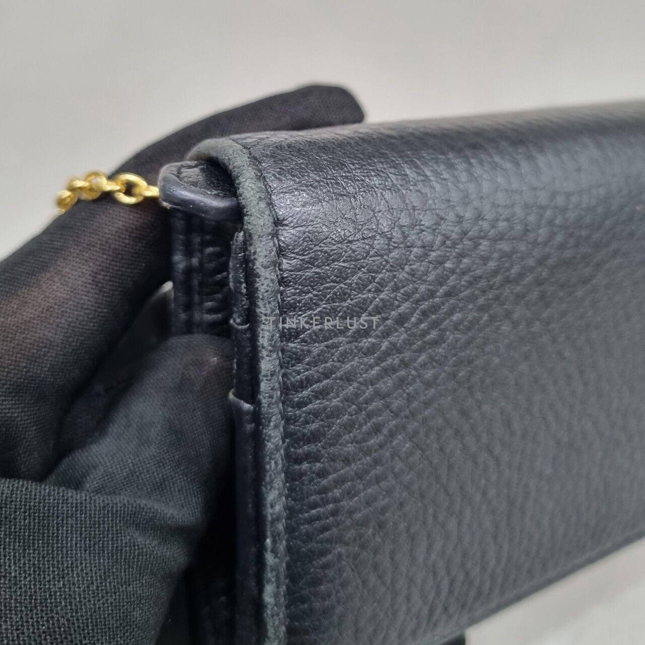 Prada Black GHW Long Wallet 