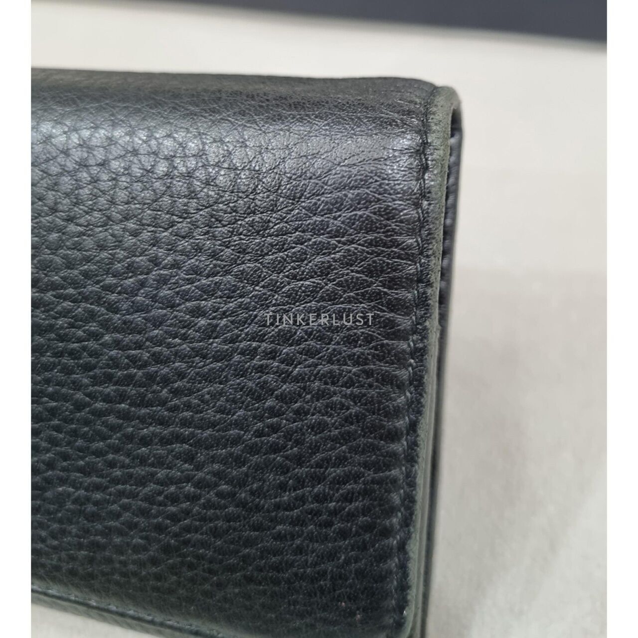 Prada Black GHW Long Wallet 