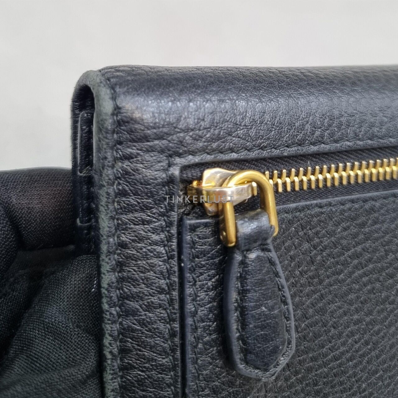 Prada Black GHW Long Wallet 