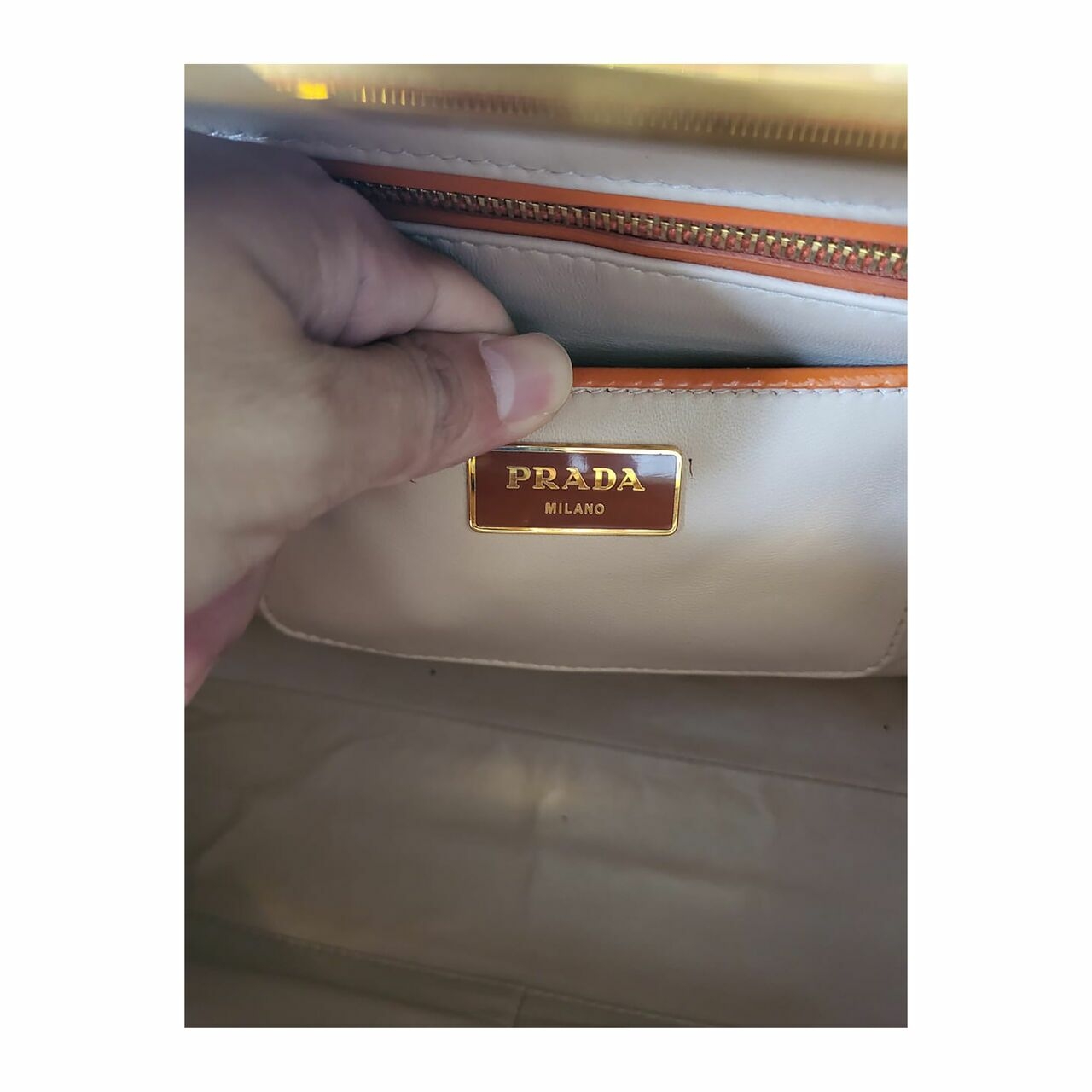 Prada BL0808 Pyramid Frame Papaya Talco 2012 Handbag