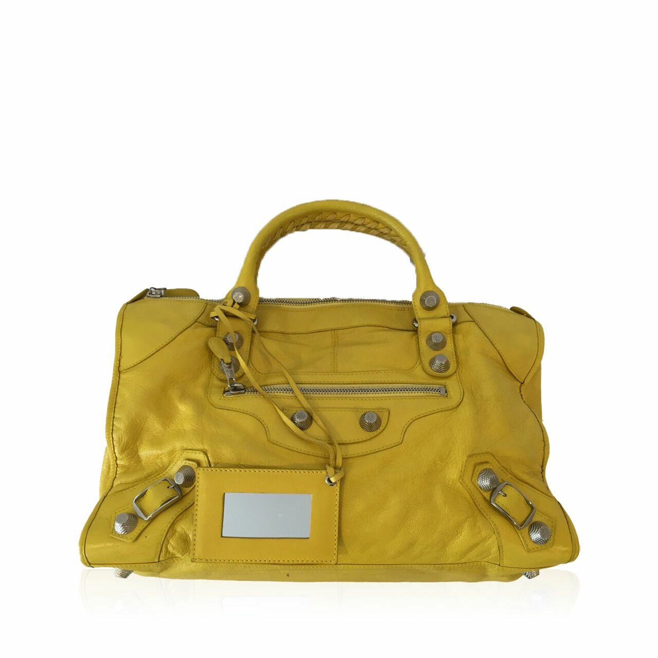 Balenciaga City Giant Yellow Handbag