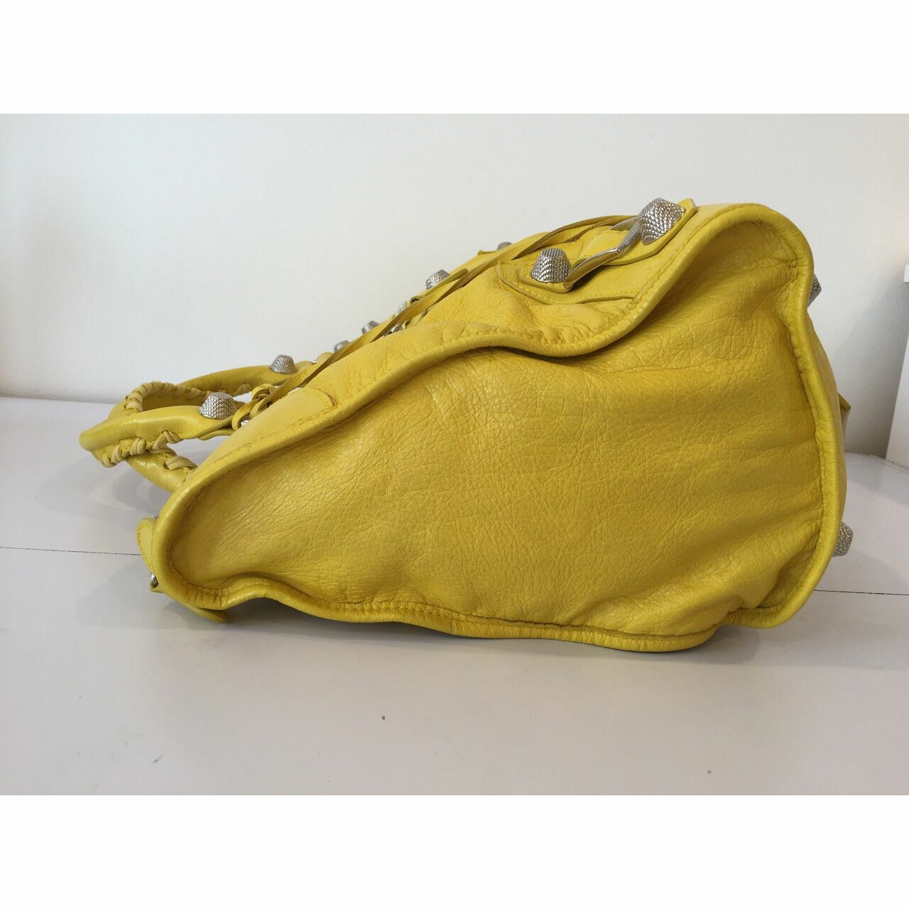 Balenciaga City Giant Yellow Handbag