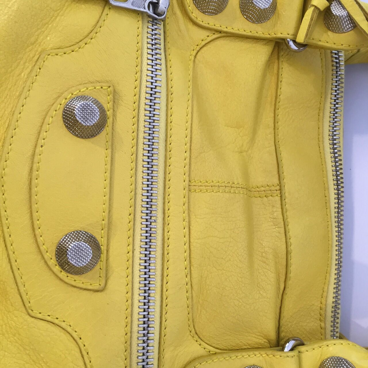 Balenciaga City Giant Yellow Handbag