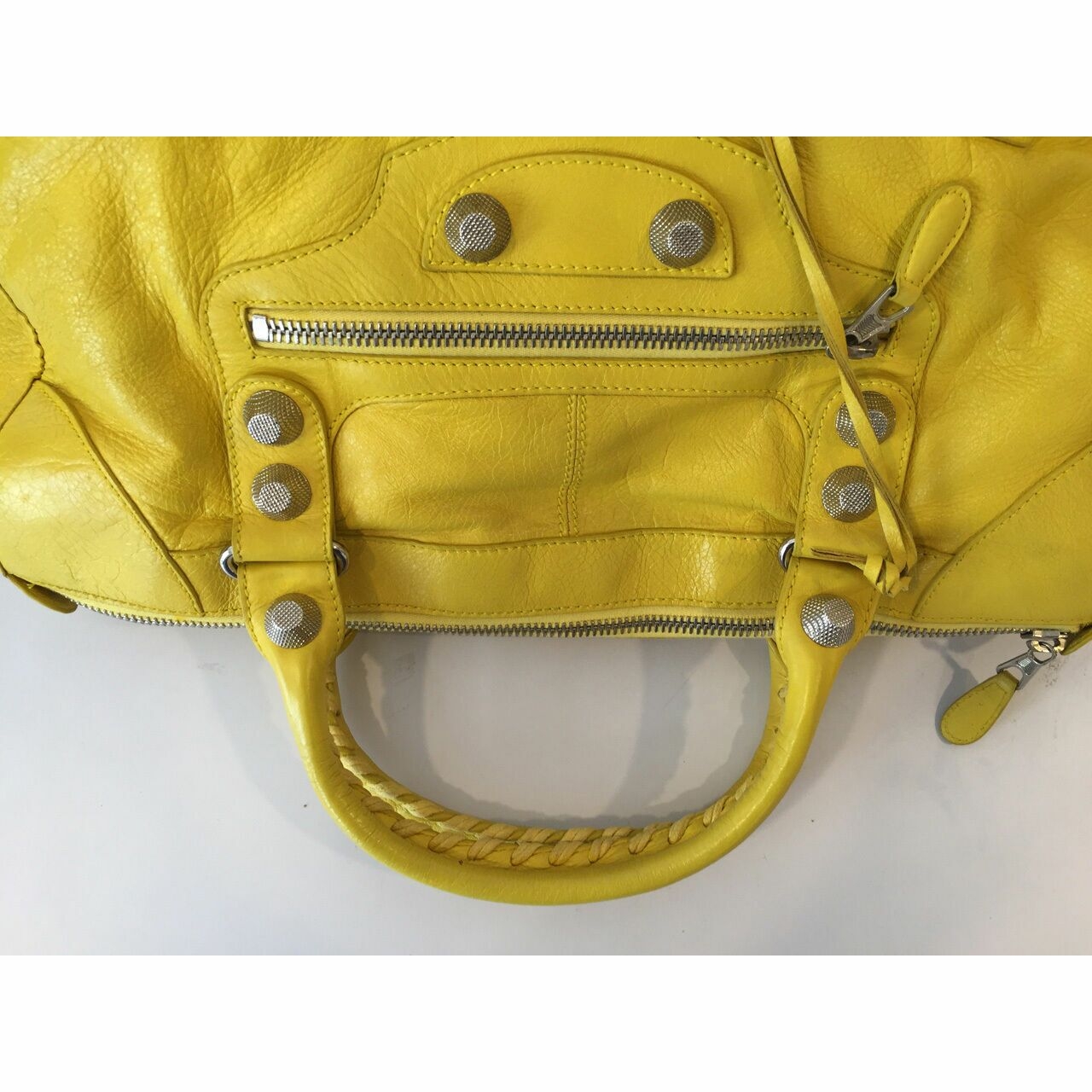 Balenciaga City Giant Yellow Handbag