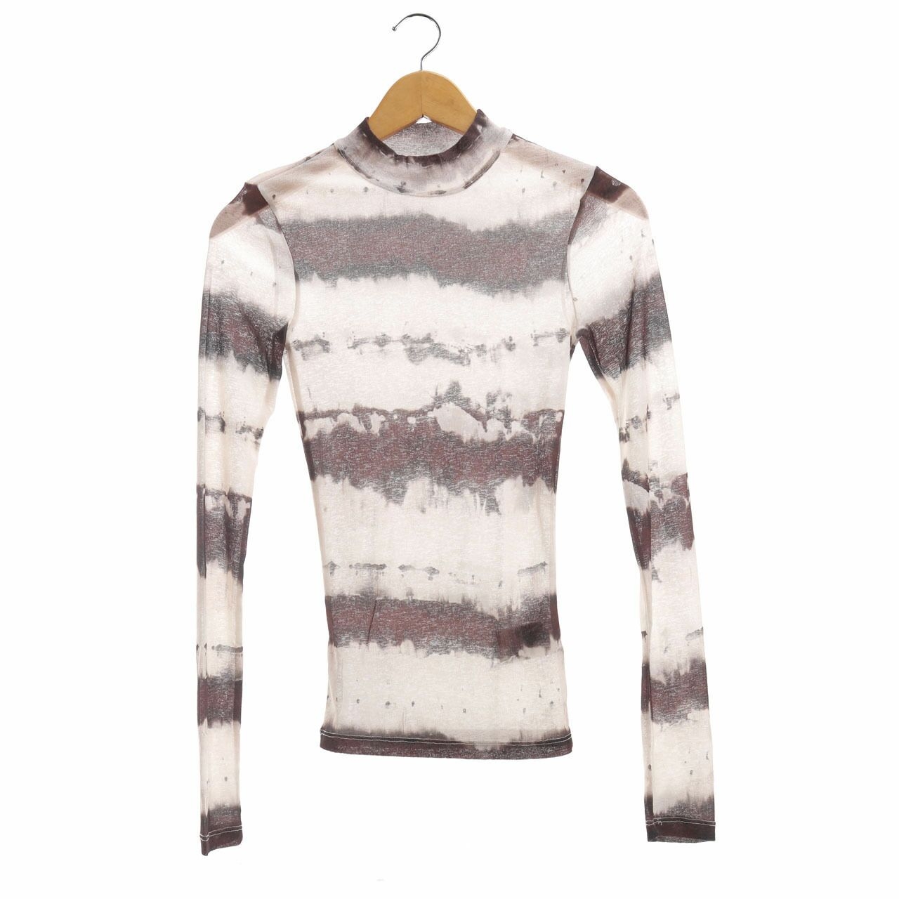 H&M Multicolor Patterned Long Sleeve Blouse