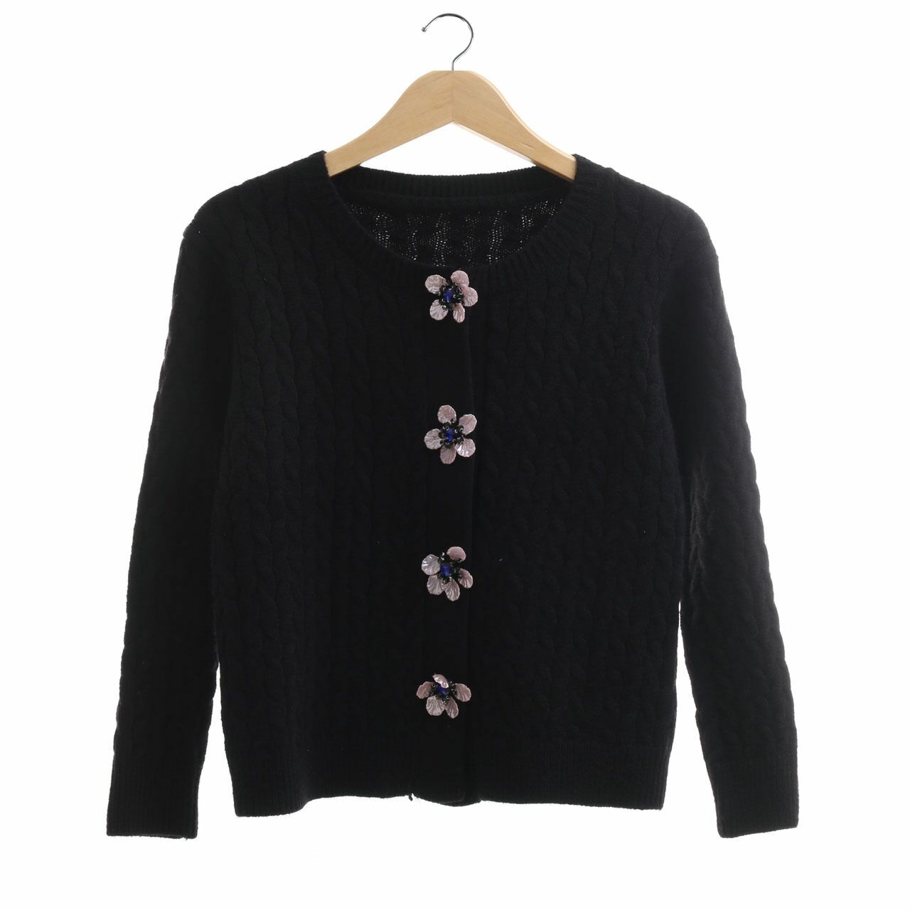 Duma Black Floral Cardigan