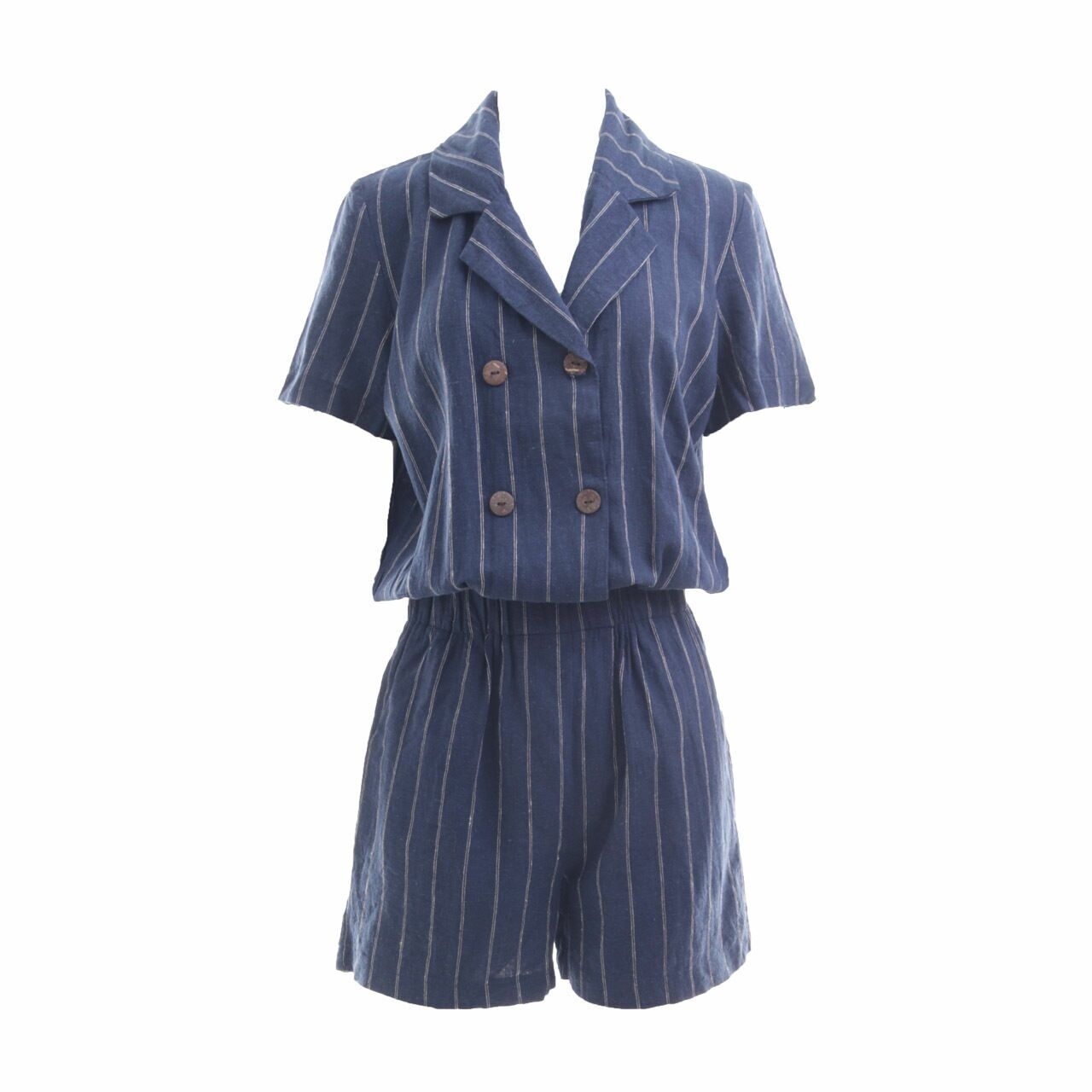 Petite Cupcake Navy Striped Jumpsuit